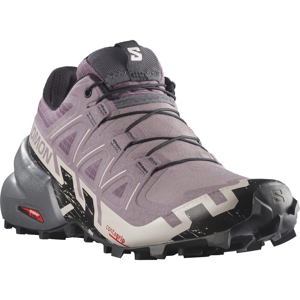 Salomon Speedcross 6 Moonscape/Black/Ashes of Roses 7.5 B (M)